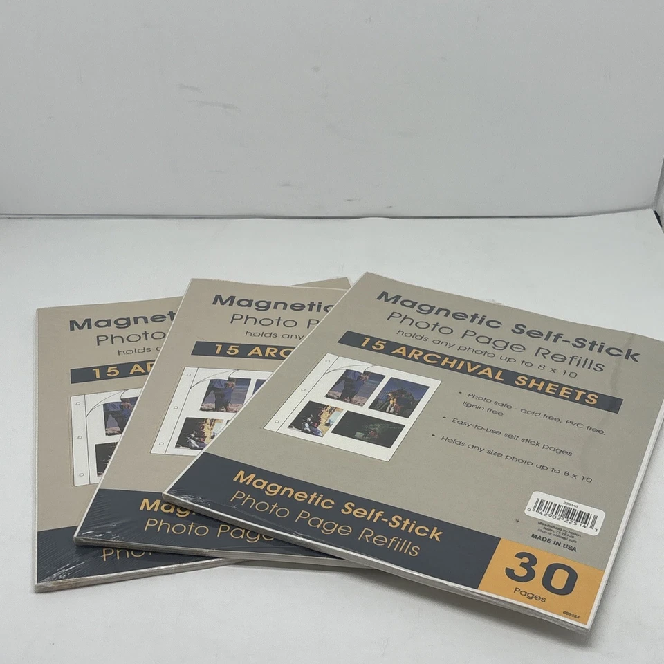 G9 Holson Magnetic Self-stick Photo Album Page Refills 8x10 Pages