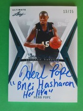 2012-13 LEAF ULTIMATE BASKETBALL HERB POPE #BA-HP1  INSCRIPTIONS AUTO #13/25