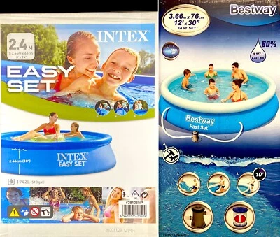 Intex Swimming Pool 147 244 305 366 oder Bestway Poolabdeckung Plane Abdeckplane - Bild 1 von 4