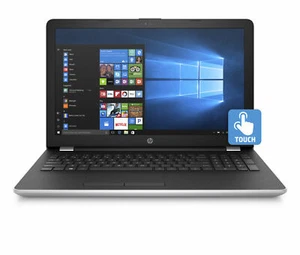 New HP 15-bs080wm, 15.6" Natural Silver Touch Laptop, Windows 10, Intel Core - Picture 1 of 5