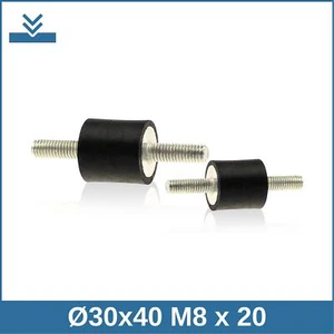 A Ø30x40 M8 x 20 NK 55° Edelstahl A4 Gummi-Metall-Puffer - Bild 1 von 2