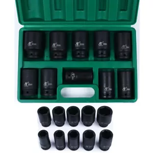 10pcs 3/4" Deep Impact Socket Set Drive 22-41mm 6 Point Metric Sockets With Case - Picture 1 of 11