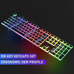 PBT Pudding Keycaps Set- Double Shot Keycaps Set for DIY Mechanical Keyboard - Picture 1 of 21