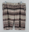 LRG Lifted Research Group Shorts Mens 34 Brown Black Tribal Aztec Southwestern