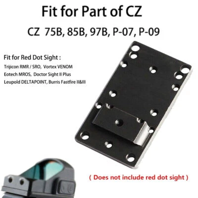 Mini Red Dot Sights Mount Plate Base for Pistol CZ 75B 85B P-07 Vortex RMR SRO - Image 1 of 4