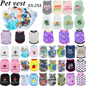 Various Pet Dog Clothes Cat T Shirt Vest Clothing For Small Dogs Puppy Chihuahua - Picture 1 of 104
