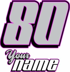 Go kart number vinyl graphic decal set - Picture 1 of 10