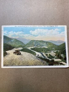 Vintage Postkarte Vogelperspektive Mulholland Drive und Franklin Canyon Los Angeles - Bild 1 von 15