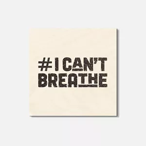 Black Lives Matter Ich kann nicht atmen 4" x 4" Quadratische Holzuntersetzer - Bild 1 von 3