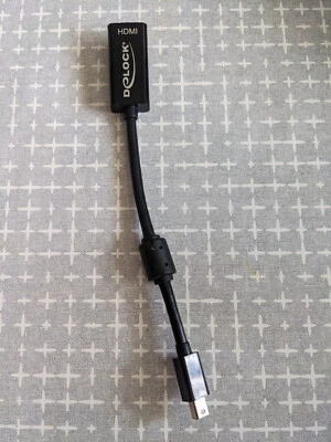 DELOCK ADAPTER MINI DISPLAYPORT 1.1 STECKER AUF HDMI BUCHSE PASSIV SCHWARZ PZ958 - Bild 1 von 4