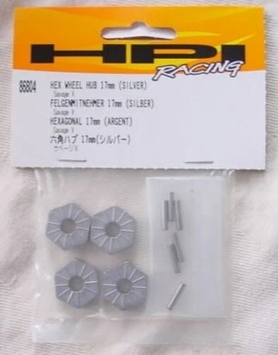 HPI 86804 Hex Wheel Hub 17mm Silver 4 Pcs Savage X