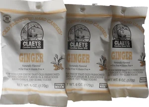 Claeys Old Fashioned Gusto Zenzero Caramelle Dure 1 lotto 3 - 6 oz Sacchetti (170 g) - Foto 1 di 24