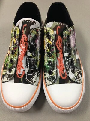 Ed Hardy Kids Camo Laceless Low Top Slip On Casual Sneakers Size 2 - New - Image 1 of 4