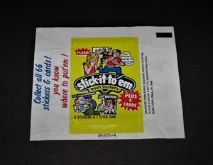 STICK IT TO EM Insult Stickers Card Wrapper ~ Fleer 1976 - Picture 1 of 1