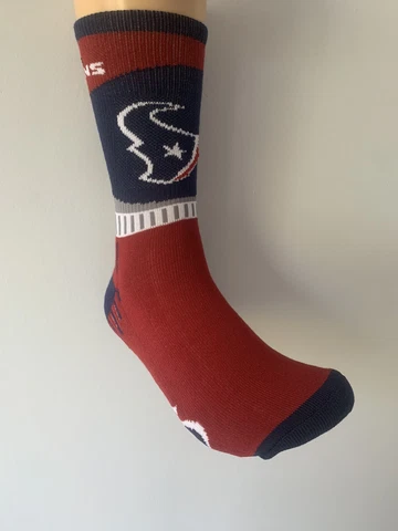 HOUSTON TEXANS NFL FOOTBALL JERSEY LOGO SPORT FAN CREW LENGTH SOCKS LARGE Z Cover