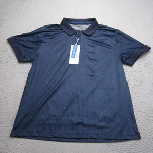 Legend Golf Poloshirt Herren XL Blau Geometrisch Performance Stretch Golf - Bild 1 von 11