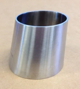 Reductor excéntrico sanitario de 2,5" x 2" T316L montaje de extremo de soldadura de acero inoxidable - Imagen 1 de 2