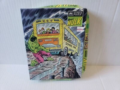 Vintage 1988 Golden The Incredible Hulk 63 pc Jigsaw Puzzle! Sealed AS IS - Image 1 of 4
