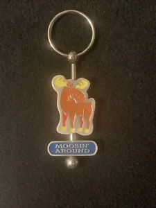 Alaska Moose Souvenir Moosin’ Around Spinning Silver Keyring Keychain - Bild 1 von 10