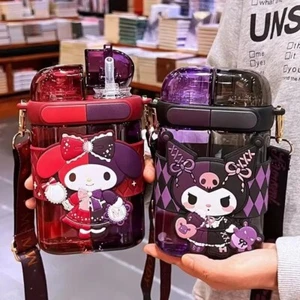 Double Sided Drink Bottle Sanrio Melody Kuromi Hello Kitty Water Kawaii - Picture 1 of 25