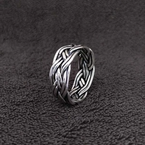 Celtic Ring Braided 925 Sterling Silver Ring Handmade Woman Ring All Size 125 - Picture 1 of 3