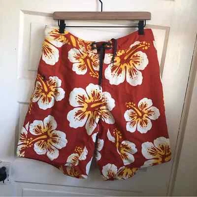 Bañador Pantalones Cortos Patagonia Estampado Hawaiano Floral Naranja Foto 1 de 4