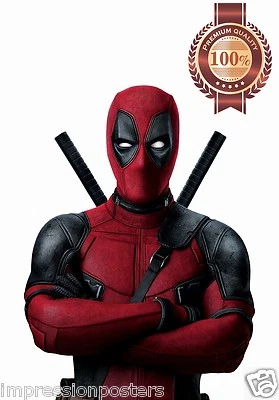 DEADPOOL CROSSED ARMS WHITE BACKGROUND MOVIE WALL ART PRINT - PREMIUM POSTER Foto 1 de 4