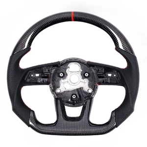 Customized Carbon Fiber Steering Wheel for 2017-2024 AUDI RS3 RS4 RS5 RS6 RS7 - Picture 1 of 8