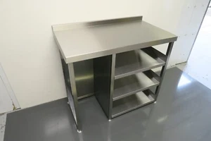 700mm Stainless Steel Modular Glass Shelving/ Cladded Bin Storage Station - Picture 1 of 10