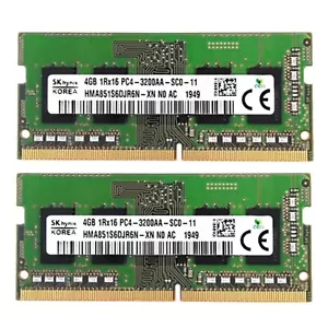 Hynix 8GB 2X4GB DDR4 3200MHz PC4-25600 Laptop SODIMM Memory Ram HMA851S6DJR6N - Picture 1 of 6