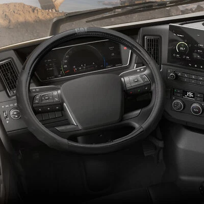 Cat® BigGrip Faux Black Leather Semi Truck Steering Wheel Cover, Extra Large ... Foto 1 de 4