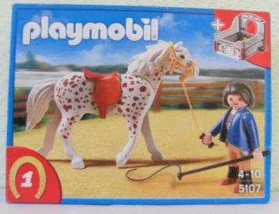 Playmobil Knabstrupper 5107 neuf et emballage d'origine boite 1 centre équestre cheval écurie - Photo 1/2