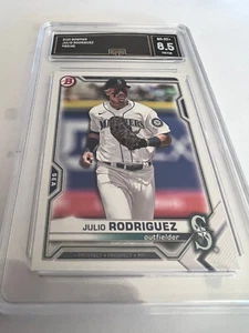 JULIO RODRIGUEZ MARINERS 2021 BOWMAN # BD145 GMA GRADED 8,5 L@@K - Foto 1 di 2