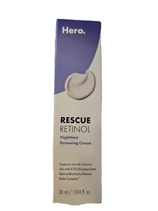 New Hero Rescue Crema Rinnovatrice Notturna alla Retina 30ml 1.014 Gl. 0Z nuovo con scatola - Foto 1 di 5