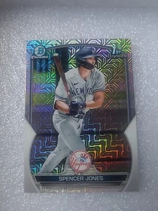 Spencer Jones 2023 Bowman Chrome Mega Box Mojo Refractor 1ST BCP-139 Yankees - Picture 1 of 2