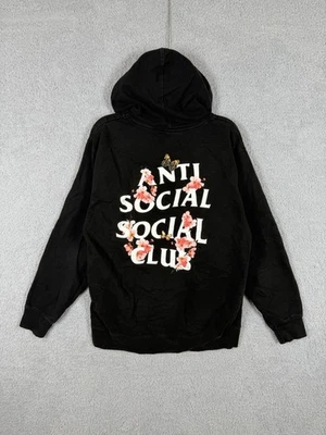 Anti Social Social Club ASSC KKoch Flower Butterfly Cherry Blossom Hoodie Size M - Image 1 of 4