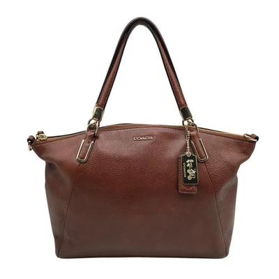 Coach Brown Leather Convertible Kelsey Satchel Bag 28095 - Image 1 of 4