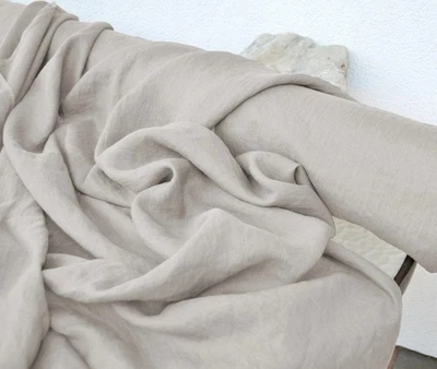 Ash Gray Linen Fabric by the Yard – Perfect for Sewing, Dressmaking & Home Décor - Image 1 of 4