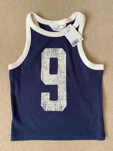 H&M Navy Blue Sleeveless Vest Top - 12-14 Years - Picture 1 of 3