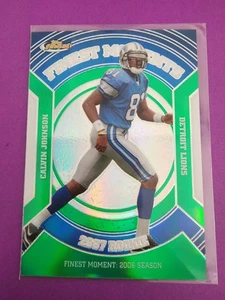 2007 Topps Finest Calvin Johnson Finest Moments Green Rookie 092/199 - Picture 1 of 14