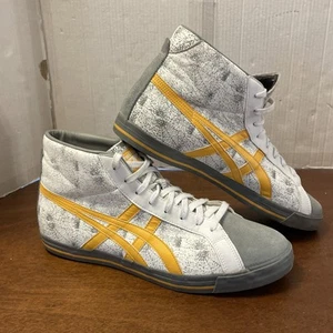 NWI ASICS Onitsuka Tiger High Tops Sz 11 White Gray Yellow - Picture 1 of 16