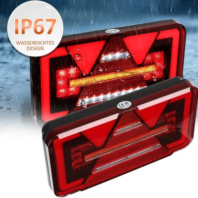 PKW LED Rückleuchten Anhänger LKW Multipoint Rücklicht Satz Anhängerbeleuchtung - Bild 1 von 4