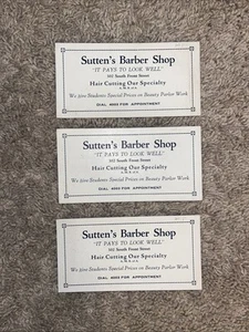 Lotto di 3 Sutten's Barber Shop vintage "Paga guardare bene" - Foto 1 di 8