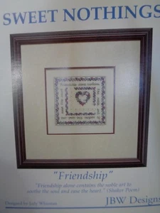 Sweet Nothings JBW Designs Pattern Booklet Cross Stitch Friendship - Picture 1 of 1