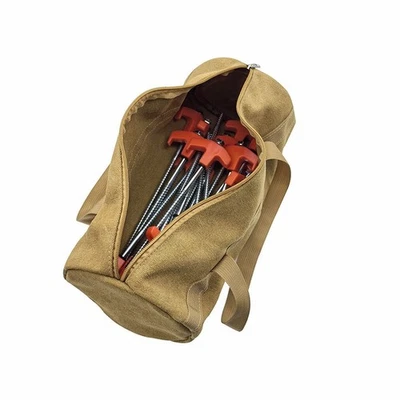 Threaded Metal Tent Stakes Outdoor Camping Canvas Bag Hexagonal Drill Bit - Image 1 of 4