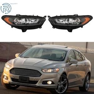 For Ford Fusion 2013 2014 2015 2016 Halogen Headlight Headlamps Black Left&Right - Bild 1 von 12