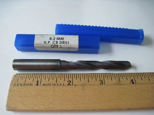 8.2mm Solid Carbide Drill, Thru Coolant, 5xD, Reconditioned Guhring 5511-8.200 - Picture 1 of 6