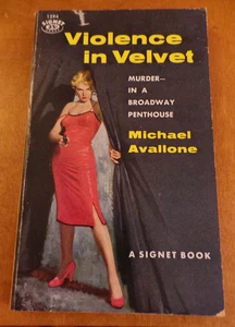 Violence in Velvet by Michael Avallone Signet 1294 Maguire Cover art 1st 1956 VG - Picture 1 of 5