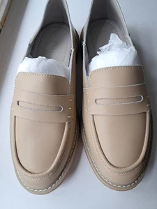New, in original packaging, beige slip ons, Size 6 Extra Wide - Picture 1 of 5