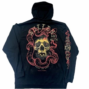 Sullen Art Sketchy Pullover Collective Men’d Sz 2XL Skull Snake Graphic Hoddie - Picture 1 of 10